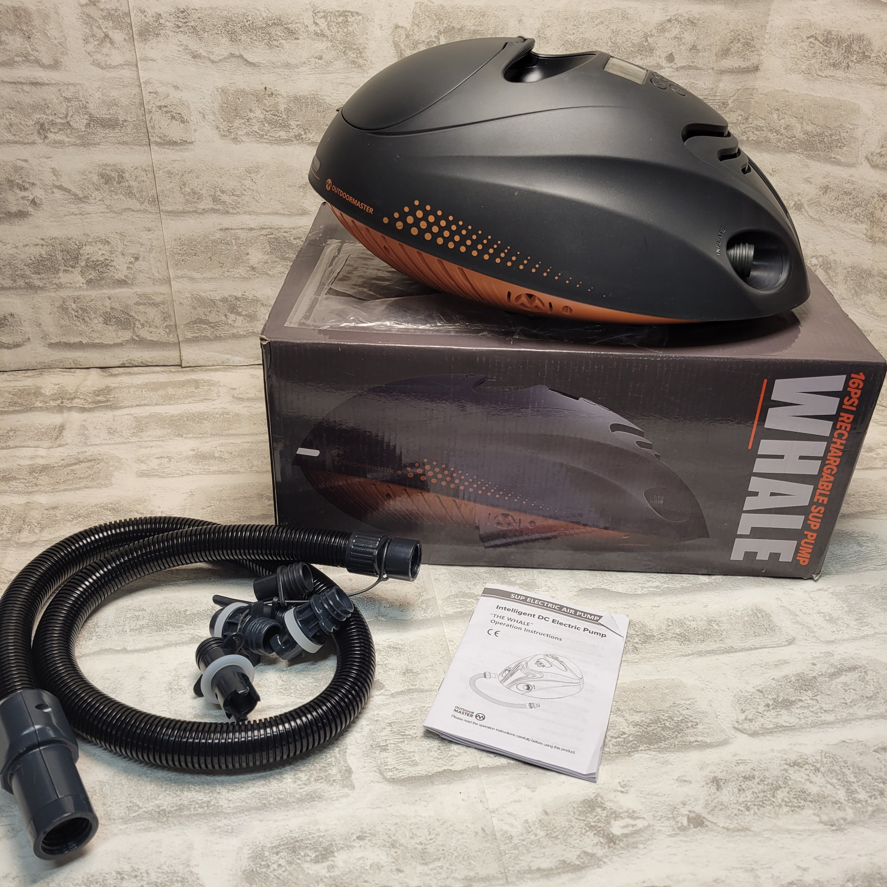 OutdoorMaster 16PSI High Pressure SUP Air Pump w/ Rechargeable Battery The Whale (7869559865582)